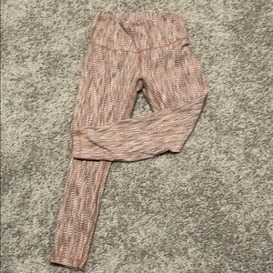 Lululemon Wunder Under Pink Zig Zag